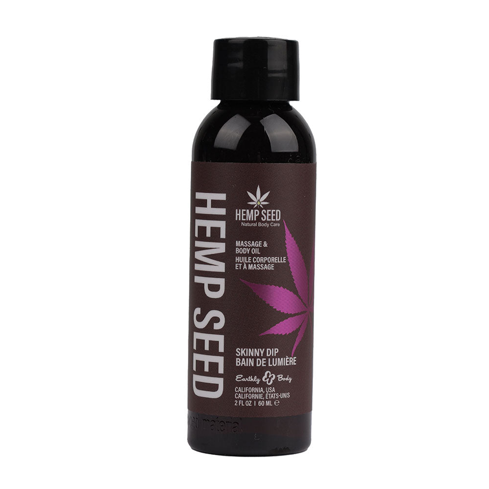 Hemp Seed Massage & Body Oil - Skinny Dip (Vanilla & Faiy Floss) Scented - 59 ml Bottle - Hush Store Sydney 