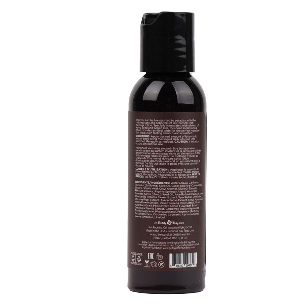 Hemp Seed Massage Lotion - Kashmir Musk (Brandy, Jasmine, Cedarwood Musk) Scented - 59 ml Bottle - Hush Store Sydney 