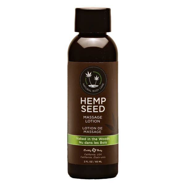 Hemp Seed Massage Lotion - Naked In The Woods (White Tea & Ginger) Scented - 59 ml Bottle - Hush Store Sydney 