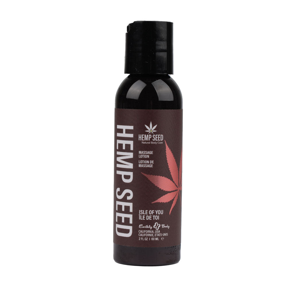Hemp Seed Massage Lotion - Isle Of You (Coconut Water, Citrus & Vanilla) Scented - 59 ml Bottle - Hush Store Sydney 