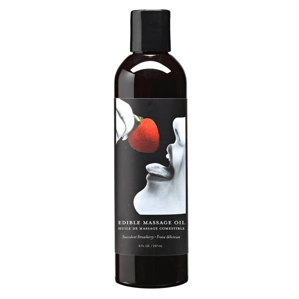 Edible Massage Oil - Succulent Strawberry Flavoured - 237 ml Bottle - Hush Store Sydney 