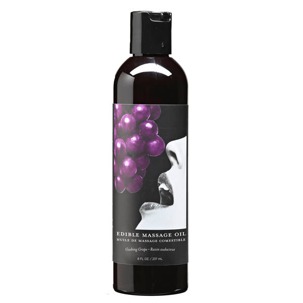 Edible Massage Oil - Gushing Grape Flavoured - 237 ml Bottle - Hush Store Sydney 