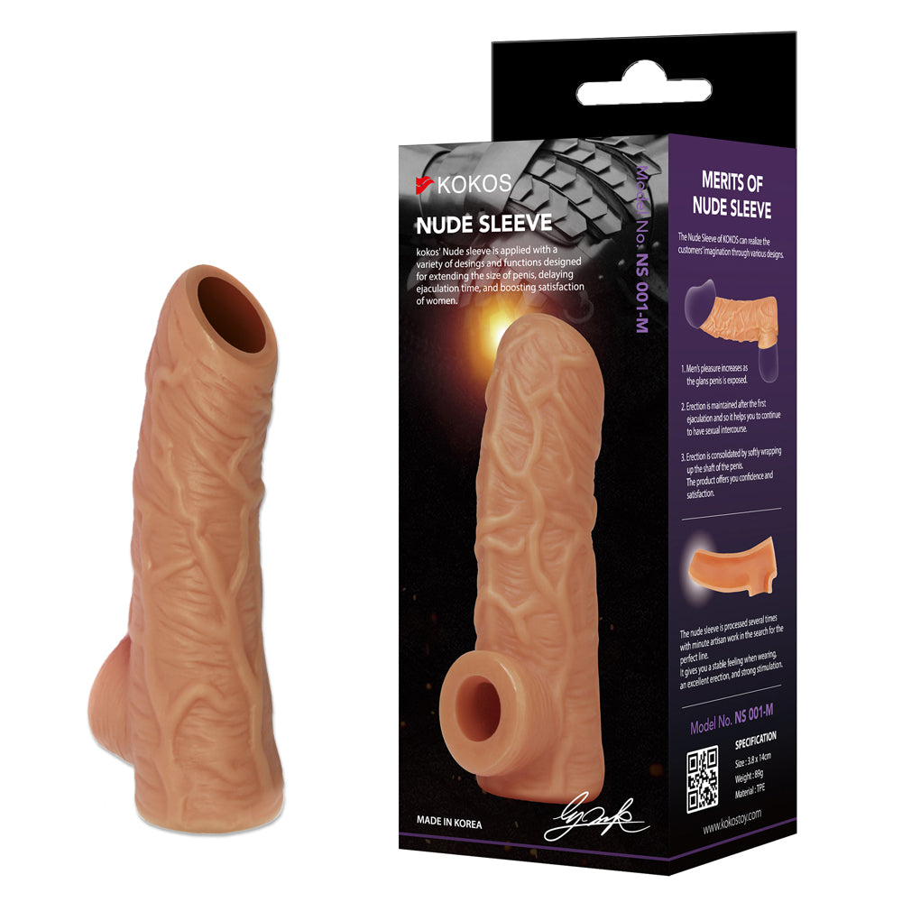 Kokos Nude Sleeve 1 - Flesh Penis Extension Sleeve - Hush Store Sydney 