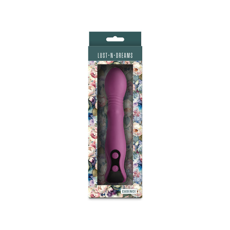 Lust-n-Dreams - Cadence - Blush - Purple 18.2 cm USB Rechargeable Thrusting & Sliding Vibrator