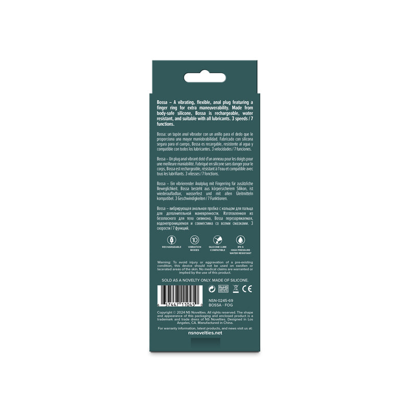 Lust-n-Dreams - Bossa - Fog - White 12.5 cm USB Rechargeable Vibrating Butt Plug - Hush Store Sydney 
