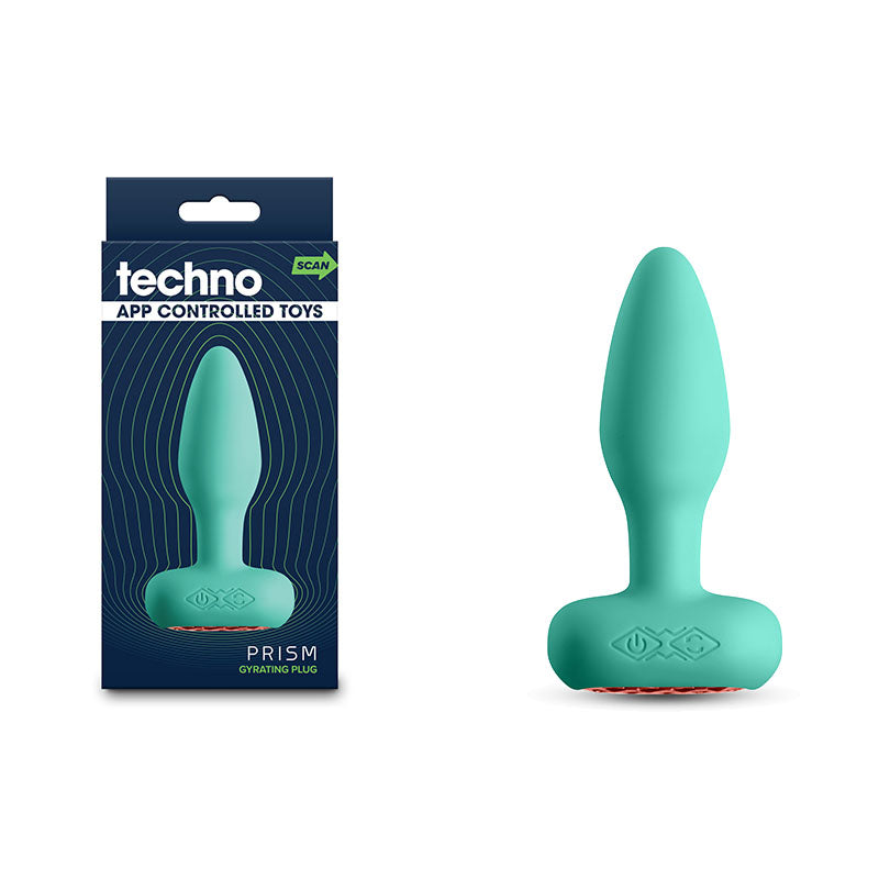 Techno - Prism - Teal 10.9 cm USB Rechargeable Butt Plug with App Control - Hush Store Sydney 