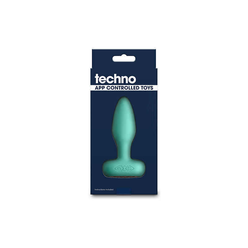 Techno - Prism - Teal 10.9 cm USB Rechargeable Butt Plug with App Control - Hush Store Sydney 