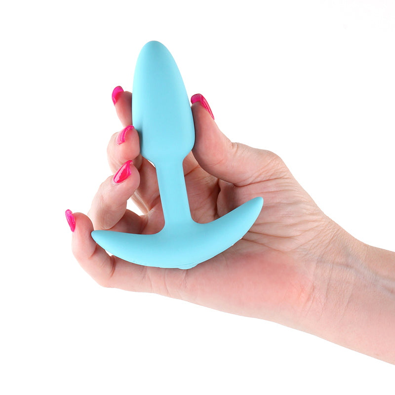 Techno - Trance - Blue 10.9 cm USB Rechargeable Butt Plug with App Control - Hush Store Sydney 