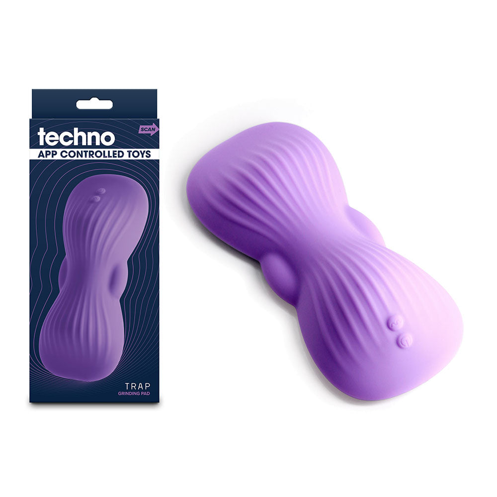 Techno - Trap - Purple - Purple USB Rechargeable Vibrating Grind Pad with App Control - Hush Store Sydney 