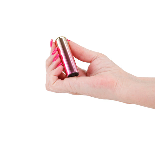 Chroma Sunrise - Small - Metallic Pink/Gold 6.8 cm USB Rechargeable Bullet - Hush Store Sydney 