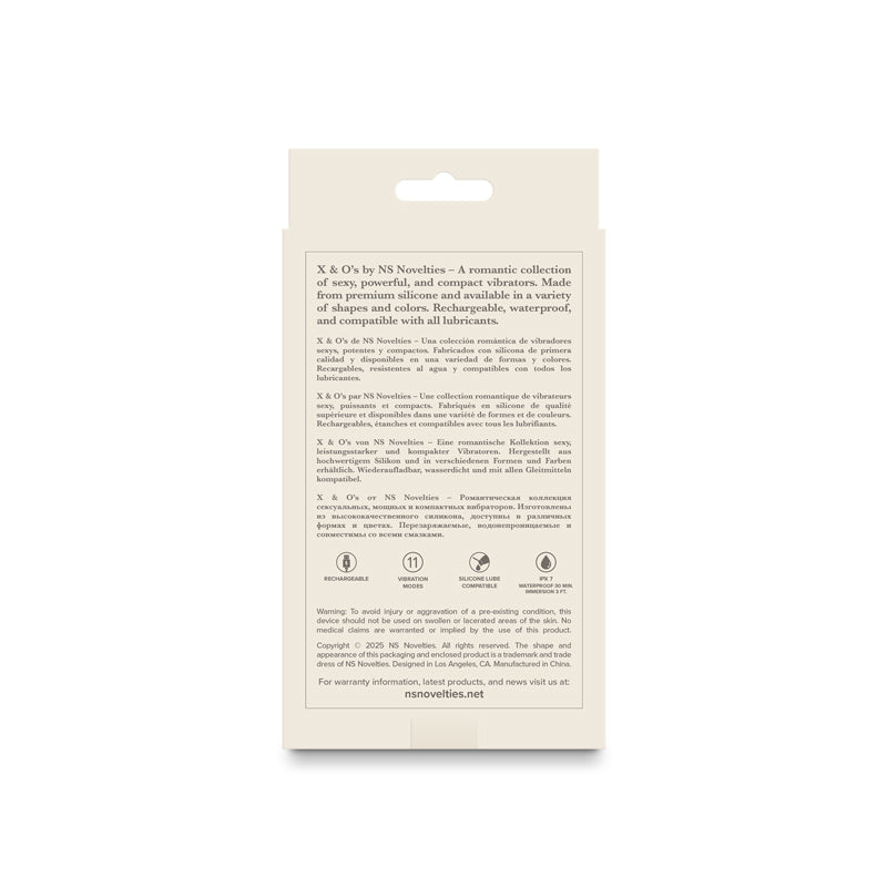 X & O's Peck - Lavender 9.9 cm USB Rechargeable Bullet