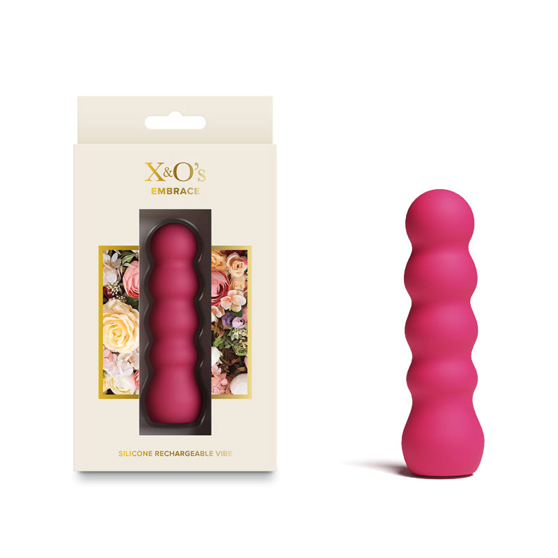 X & O's Embrace - Rose 9.9 cm USB Rechargeable Bullet