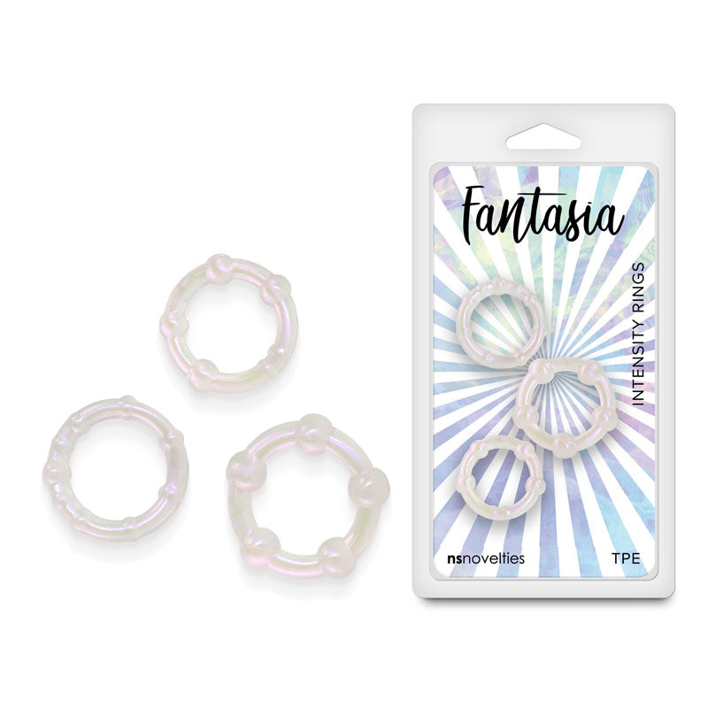 Fantasia - Intensity Rings - Pearl - Pearlescent Beaded Cock Rings - Set of 3 Sizes - Hush Store Sydney 