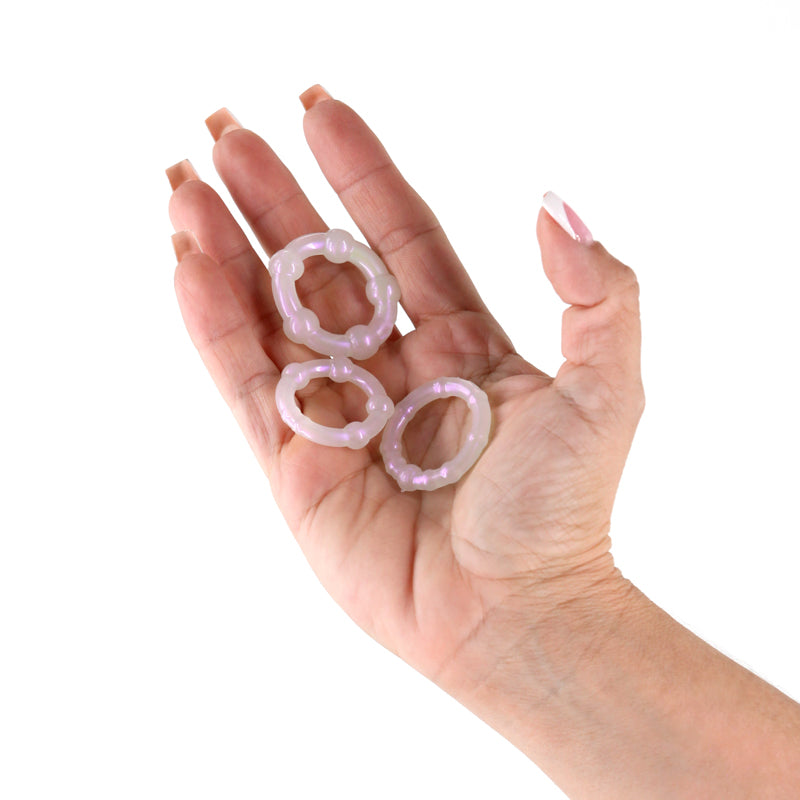 Fantasia - Intensity Rings - Pearl - Pearlescent Beaded Cock Rings - Set of 3 Sizes - Hush Store Sydney 