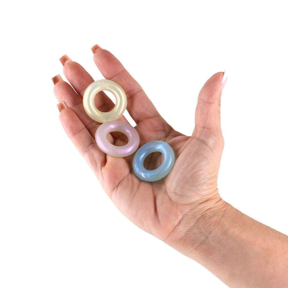 Fantasia - Stamina Rings - Multicolour - Coloured Cock Rings - Set of 3 - Hush Store Sydney 