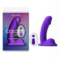 Colours Curve - Vibrating 5'' Dildo - Purple - Purple 12.6 cm USB Rechargeable Vibrating Dildo with Wireless Remote - Hush Store Sydney 