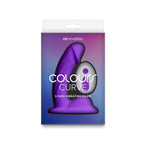 Colours Curve - Vibrating 5'' Dildo - Purple - Purple 12.6 cm USB Rechargeable Vibrating Dildo with Wireless Remote