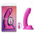 Colours Curve - Vibrating 6'' Dildo - Pink - Pink 16.4 cm USB Rechargeable Vibrating Dildo with Wireless Remote - Hush Store Sydney 