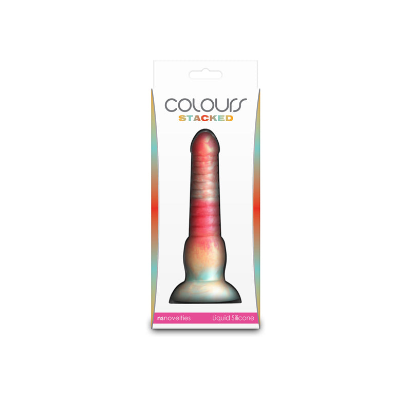 Colours Stacked - 6'' Dildo - Red/Gold - Red/Gold 16 cm Fantasy Dildo - Hush Store Sydney 