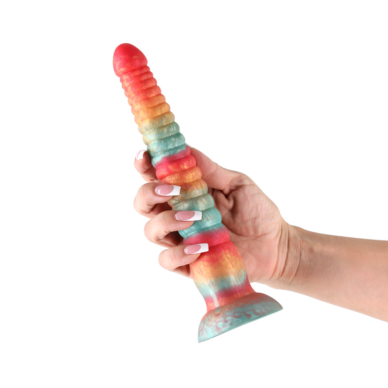 Colours Stacked - 9'' Dildo - Red/Gold - Red/Gold 23 cm Fantasy Dildo - Hush Store Sydney 