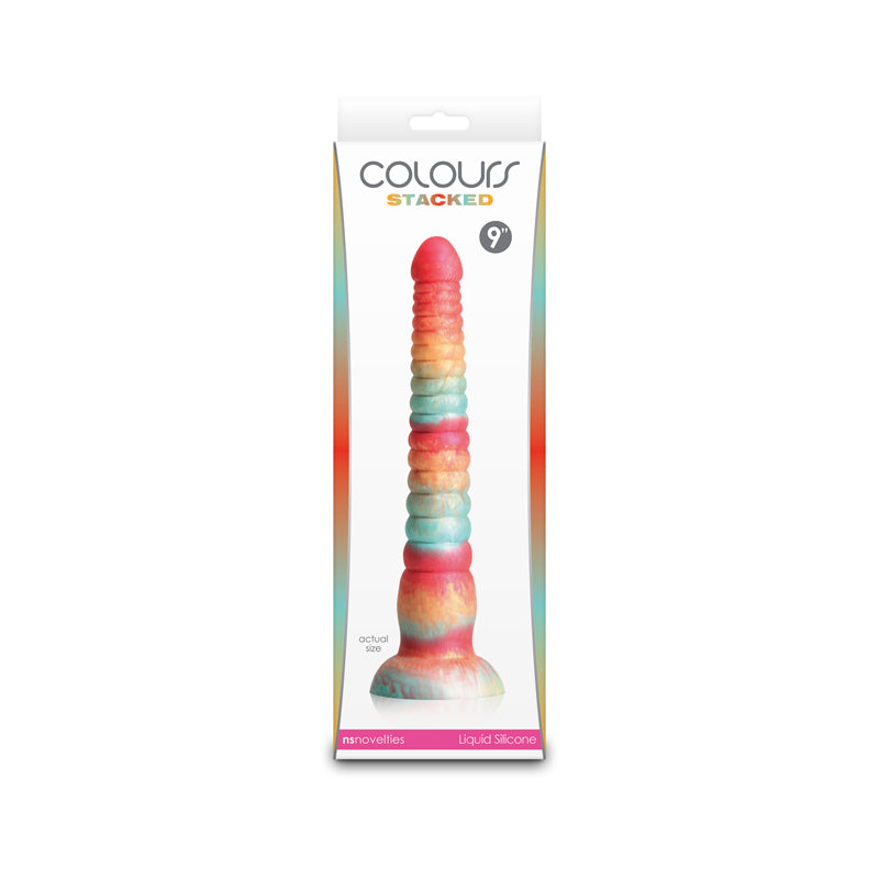 Colours Stacked - 9'' Dildo - Red/Gold - Red/Gold 23 cm Fantasy Dildo - Hush Store Sydney 