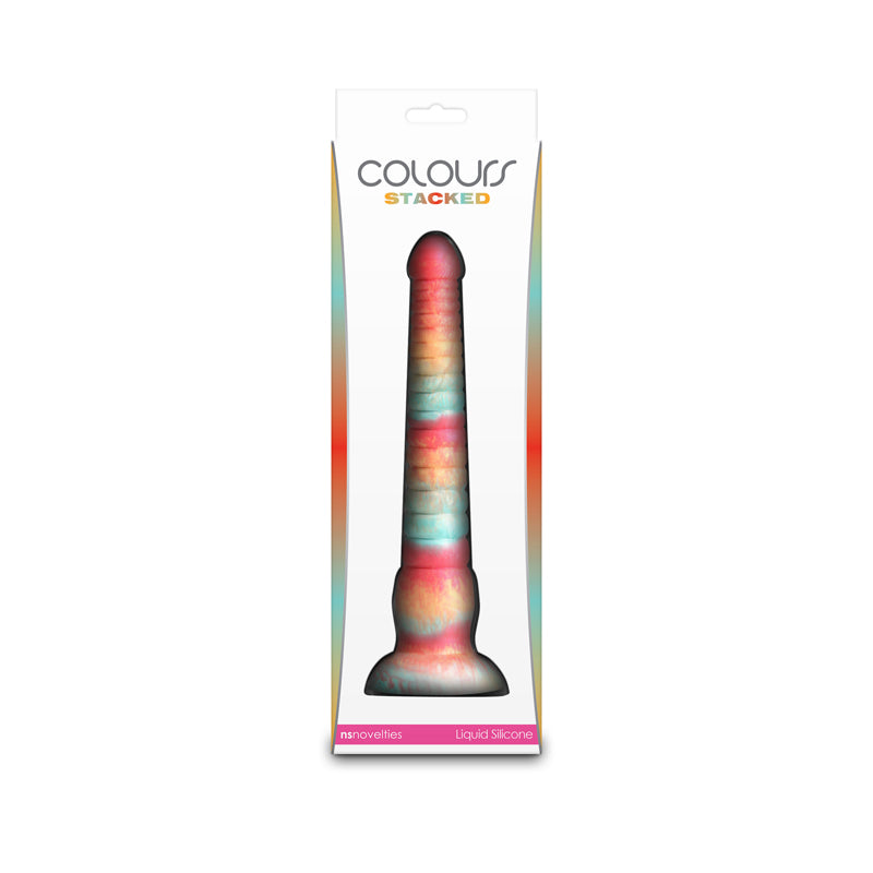 Colours Stacked - 9'' Dildo - Red/Gold - Red/Gold 23 cm Fantasy Dildo - Hush Store Sydney 