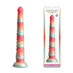 Colours Stacked - 12'' Dildo - Red/Gold - Red/Gold 30.6 cm Fantasy Dildo - Hush Store Sydney 