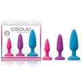 Colours Pleasures Trainer Kit - Coloured Butt Plugs - Set of 3 Sizes - Hush Store Sydney 