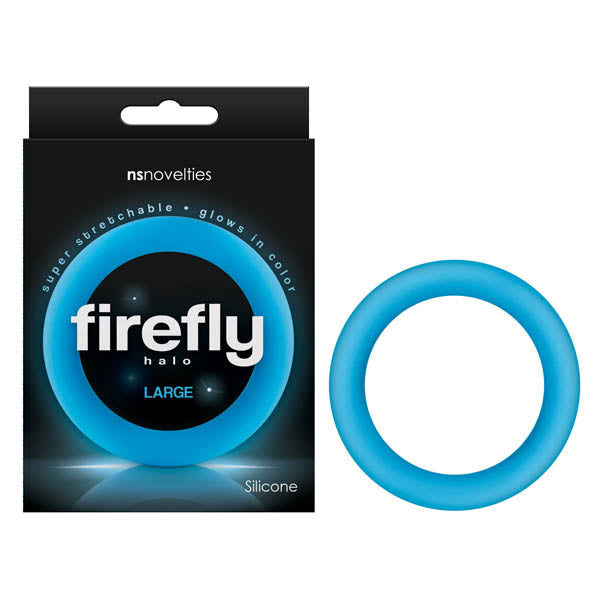Firefly Halo - Glow In Dark Blue Large 60 mm Cock Ring - Hush Store Sydney 