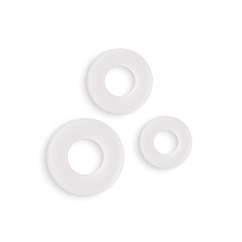 Firefly - 3pc Bubble Rings - White - Glow in Dark Cock Rings - Set of 3 Sizes - Hush Store Sydney 