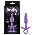 Firefly Prince - Glow-in-Dark Purple 10.9 cm Small Butt Plug with Ring Bull - Hush Store Sydney 