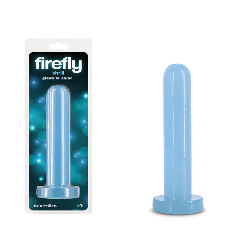 Firefly - Thrill - Blue - Small - Glow in Dark Blue 15.5 cm Small Dildo - Hush Store Sydney 
