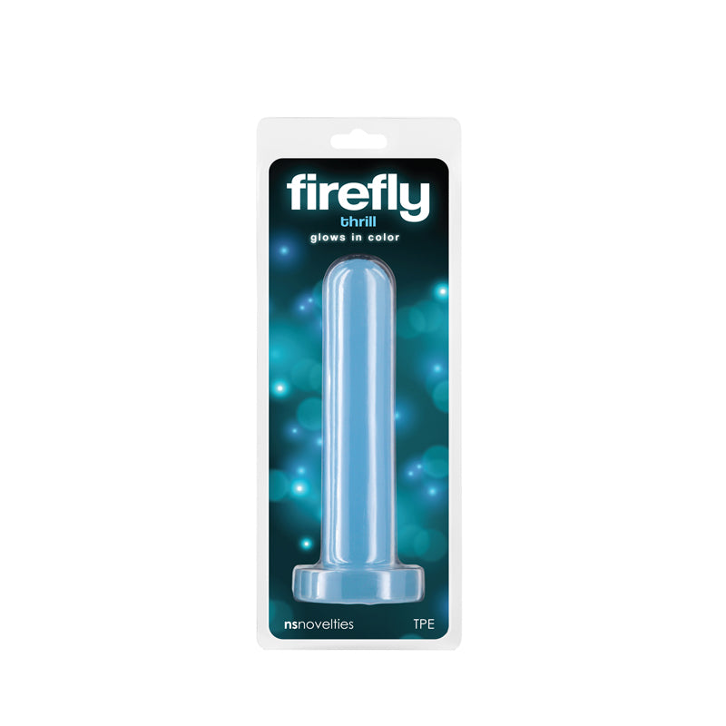 Firefly - Thrill - Blue - Small - Glow in Dark Blue 15.5 cm Small Dildo - Hush Store Sydney 