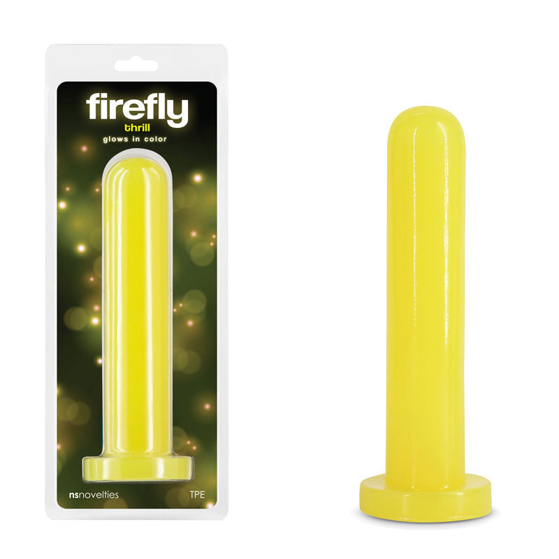 Firefly - Thrill - Yellow - Large - Glow in Dark Yellow 19.3 cm Large Dildo - Hush Store Sydney 