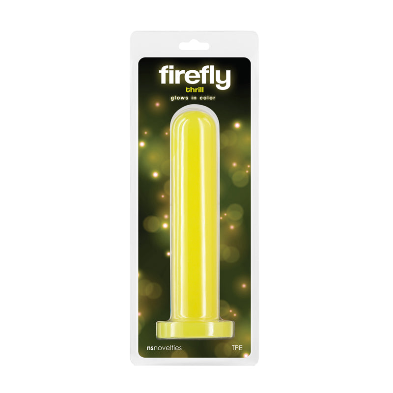 Firefly - Thrill - Yellow - Large - Glow in Dark Yellow 19.3 cm Large Dildo - Hush Store Sydney 