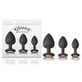 Glams Spades Trainer Kit - Black Butt Plugs with Gems - Set of 3 Sizes - Hush Store Sydney 