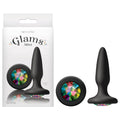 Glams Mini - Black 8.4 cm (3.3'') Butt Plug with Sparkling Gem - Hush Store Sydney 