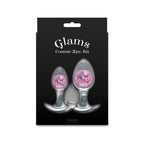 Glams Cosmic 2pc Kit - Pink - Clear/Pink Butt Plugs - Set of 2 Sizes