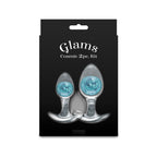 Glams Cosmic 2pc Kit - Blue - Clear/Blue Butt Plugs - Set of 2 Sizes