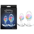 Glams Cosmic 2pc Kit - Rainbow - Clear/Rainbow Butt Plugs - Set of 2 Sizes - Hush Store Sydney 