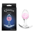 Glams Cosmic - Small - Pink - Clear/Pink 8.1 cm Small Butt Plug - Hush Store Sydney 
