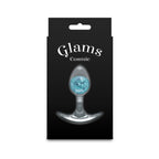 Glams Cosmic - Small - Blue - Clear/Blue 8.1 cm Small Butt Plug