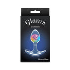 Glams Cosmic - Small - Rainbow - Clear/Rainbow 8.1 cm Small Butt Plug