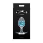 Glams Cosmic - Medium - Blue - Clear/Blue 9.5 cm Small Butt Plug