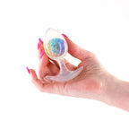Glams Cosmic - Medium - Rainbow - Clear/Rainbow 9.5 cm Small Butt Plug