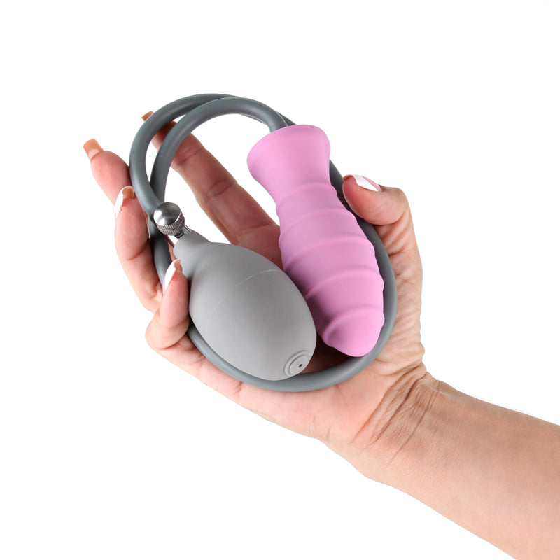 INYA InflataPlay - Pink - Pink 10.5 cm Inflatable Butt Plug - Hush Store Sydney 