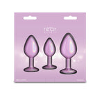 Rear Assets Trainer Kit - Iridescent Pink - Iridescent Pink Metallic Butt Plugs - Set of 3 Sizes - Hush Store Sydney 