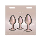Rear Assets Trainer Kit - Iridescent Champagne - Iridescent Champagne Metallic Butt Plugs - Set of 3 Sizes