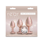 Rear Assets Trainer Kit - Iridescent Champagne - Iridescent Champagne Metallic Butt Plugs - Set of 3 Sizes
