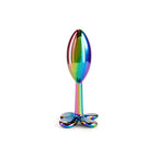Rear Assets Clover - Multicolour - Multicoloured 9.2 cm Metallic Butt Plug - Hush Store Sydney 
